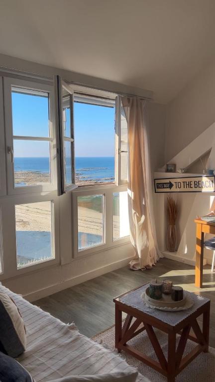 Fenêtre vue mer panoramique appartement Le Croisic