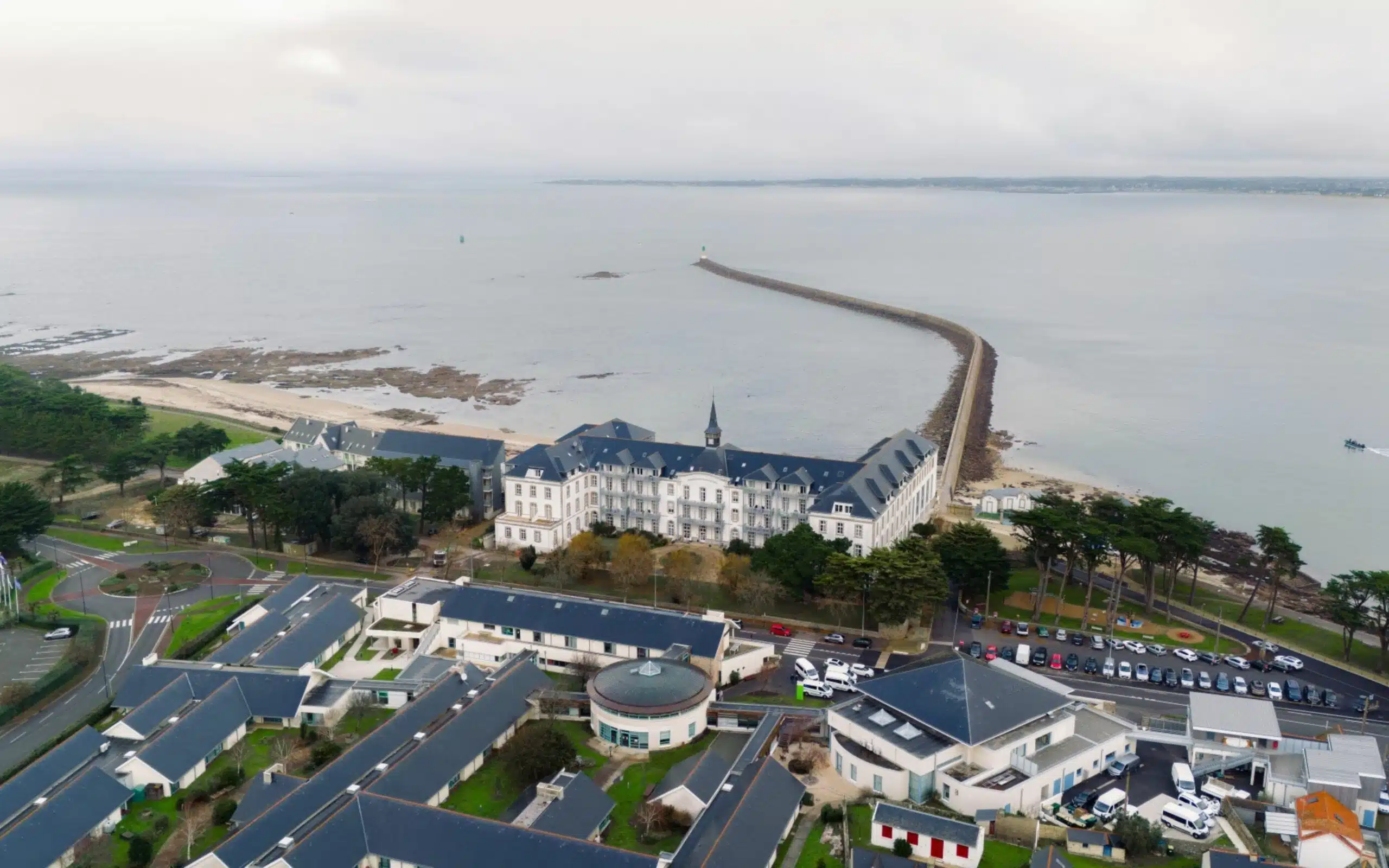 Vue aérienne Domaine Saint-Goustan plage privée Le Croisic